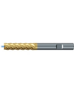 ‎Square End Mill; 5/8″ Dia. × 2-1/2″ LOC × 5/8″ Shank Dia. × 5″ OAL ; 5 FL ; Carbide ; TiAlN+TiN ; Series 2581TZ