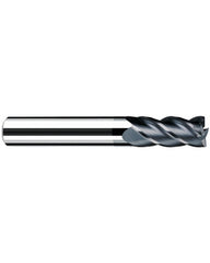 1/8″ Cutting Dia. × 1/8″ Shank Dia. × 1/4″ LOC × 2″ OAL, 4 Flute, Carbide, Polychrom, Square Endmill, Favora