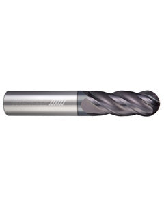 0.75″ Dia. × 0.75″ Shank × 3.25″ DOC × 6″ OAL, APLUS, 4 Flute, Ballnose End Mill