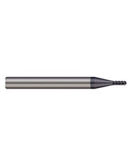 3/16″ Dia. × 1″ LOC × 1/4″ Shank Size × 3″ OAL, 6 Flute, Carbide, TiAlN Nano, Ballnose Endmill