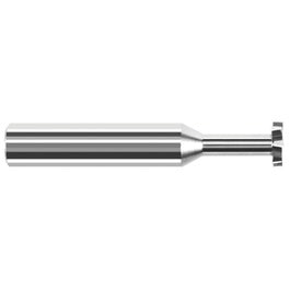 Keyseat Cutter, 5/32″ Dia. × 3/16″ Shank Dia. × 1/32″ CW × 2″ OAL, 6 Teeth, Carbide, Round Shank, Uncoated, Specialty Profiles