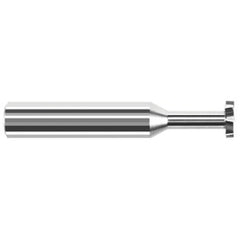 Keyseat Cutter, 3/16″ Dia. × 3/16″ Shank Dia. × 1/32″ CW × 2″ OAL, 6 Teeth, Carbide, Round Shank, Uncoated, Specialty Profiles