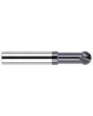 ‎0.039″ Dia. × 0.026″ LOC × 1/8″ Shank Size × 1-1/2″ OAL, 2 Flute, Carbide, TiAlN, Ballnose Endmill