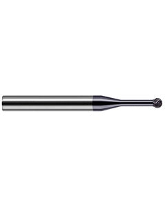 ‎1/8″ Dia. × 0.107″ LOC × 1/8″ Shank Size × 1-1/2″ OAL, Flute, Carbide, TiAlN, Ballnose Endmill