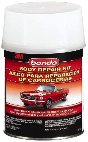 3M - 4 Piece Body Repair Kit - 32 oz Body Filler, .75 oz Cream Hardener, Metal Body Patch, Spreader - Benchmark Tooling