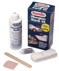 3M - 7 Piece Fiberglass Repair Kit - 8 oz Fiberglass Resin, .2 oz Liquid Hardener Plastic Spreader, 3 Sq Ft Fiberglass Cloth, Mixing Stick, Mixing Tray, Instructions Booklet - Benchmark Tooling