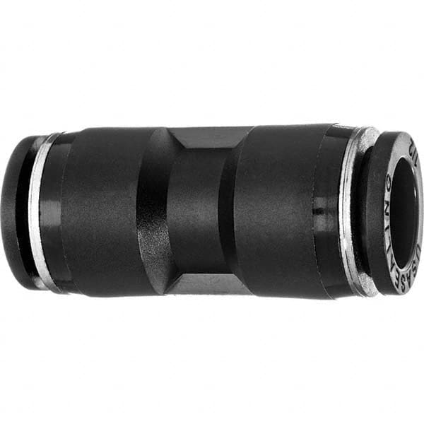 Value Collection - 12mm OD, Nylon Push-to-Connect Union - 150 Max psi, Black - Benchmark Tooling