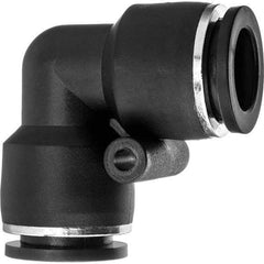 Value Collection - 12mm OD, Nylon Push-to-Connect Union Elbow - 150 Max psi, Black - Benchmark Tooling
