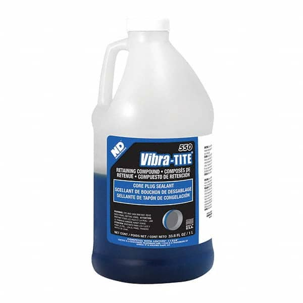 Vibra-Tite - 1 L Jug, Blue, Core Plug Sealant Retaining Compound - Benchmark Tooling