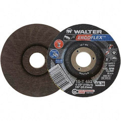 WALTER Surface Technologies - Depressed-Center Wheels Wheel Diameter (Inch): 5 Wheel Thickness (Inch): 3/64 - Benchmark Tooling