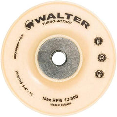WALTER Surface Technologies - 4-1/2" Diam Disc Backing Turbo Backing Pad - 13,000 RPM - Benchmark Tooling