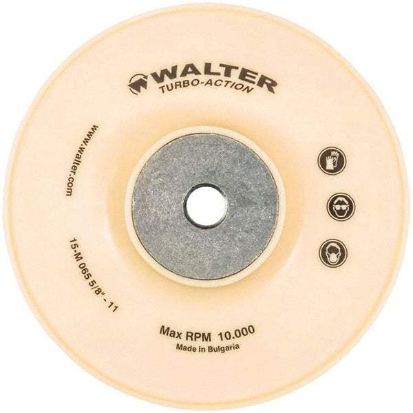 WALTER Surface Technologies - 6" Diam Disc Backing Turbo Backing Pad - 10,000 RPM - Benchmark Tooling