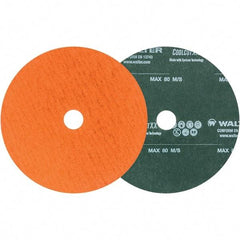 WALTER Surface Technologies - 6" Diam 7/8" Hole 50 Grit Fiber Disc - Ceramic - Benchmark Tooling