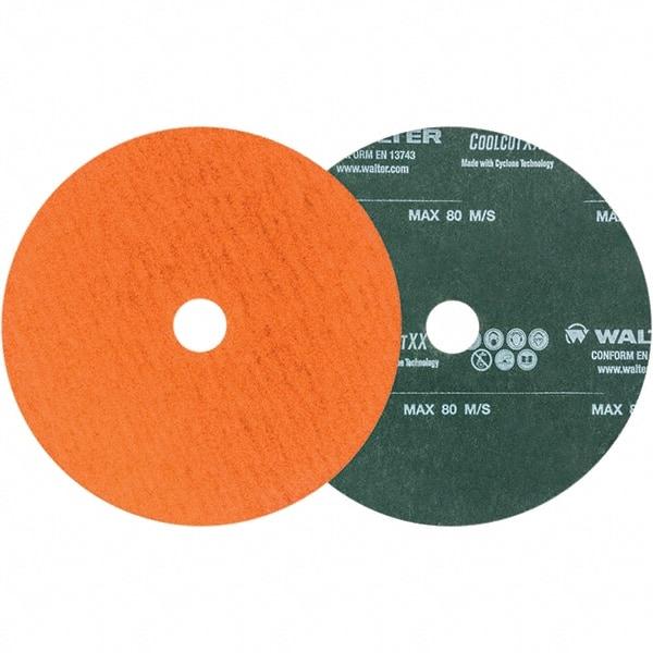 WALTER Surface Technologies - 6" Diam 7/8" Hole 24 Grit Fiber Disc - Ceramic - Benchmark Tooling