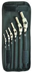 6 Piece - 3 - 10mm -Chrome HexPro Pivot Head Hex Wrench Set - Benchmark Tooling