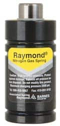 Associated Spring Raymond - 25mm Diam, 7mm Max Stroke, Yellow Nitrogen Gas Spring Cylinder - 47mm Body Length, 56mm OAL, 689 Lb Full Stroke Spring Force, 2,600 psi Initial Charge - Benchmark Tooling