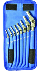 8 Piece -1/8 - 3/8" Chrome HexPro Pivot Head Hex Wrench Set - Benchmark Tooling