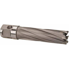 Annular Cutter: 11/16″ Dia, 2″ Depth of Cut, Carbide Tipped 3/4″ Shank Dia, 2 Flats, Bright/Uncoated