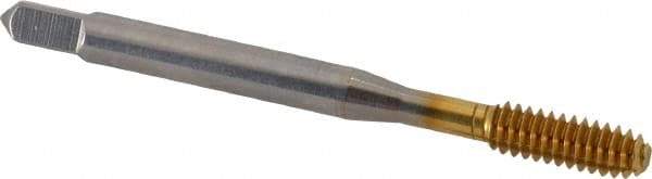 Balax - #10-24 UNC H4 Thread Limit Bottoming Thread Forming Tap - High Speed Steel, TiN Finish, 2-3/8" OAL, 7/8" Thread Length, Right Hand Thread, Series BXB - Benchmark Tooling