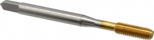 Balax - #10-32 UNF H3 Thread Limit Bottoming Thread Forming Tap - High Speed Steel, TiN Finish, 2-3/8" OAL, 7/8" Thread Length, Right Hand Thread, Series BXB - Benchmark Tooling