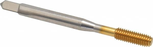 Balax - #10-32 UNF H6 Thread Limit Bottoming Thread Forming Tap - High Speed Steel, TiN Finish, 2-3/8" OAL, 7/8" Thread Length, Right Hand Thread, Series BXB - Benchmark Tooling