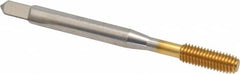 Balax - #10-32 UNF H6 Thread Limit Bottoming Thread Forming Tap - High Speed Steel, TiN Finish, 2-3/8" OAL, 7/8" Thread Length, Right Hand Thread, Series BXB - Benchmark Tooling