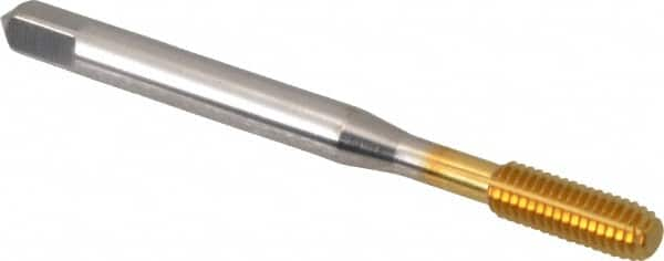 Balax - #10-32 UNF H7 Thread Limit Bottoming Thread Forming Tap - High Speed Steel, TiN Finish, 2-3/8" OAL, 7/8" Thread Length, Right Hand Thread, Series BXB - Benchmark Tooling