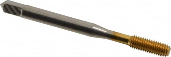 Balax - #10-32 UNF H8 Thread Limit Bottoming Thread Forming Tap - High Speed Steel, TiN Finish, 2-3/8" OAL, 7/8" Thread Length, Right Hand Thread, Series BXB - Benchmark Tooling