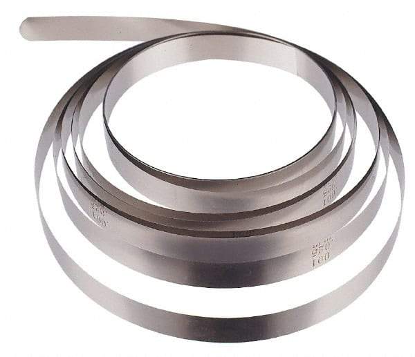SPI - 0.2mm Thick x 10 Ft. Long x 1/2 Inch Wide, Feeler Stock Roll - High Carbon Steel - Benchmark Tooling