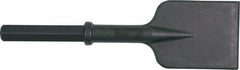 Ingersoll-Rand - 5" Head Width, 18" OAL, 1-1/8" Shank Diam, Asphalt Cutter Chisel - Hex Drive, Hex Shank, Steel - Benchmark Tooling