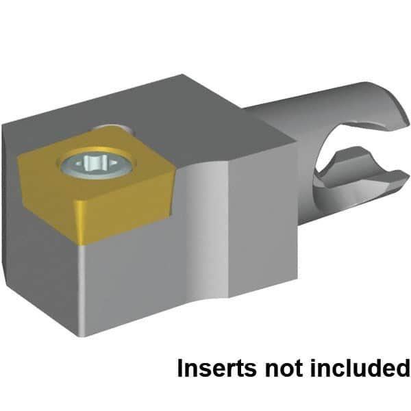 Kennametal - Right Hand Cut, Size KM12, CC..09T308 Insert Compatiblity, Modular Turning & Profiling Cutting Unit Head - 8mm Ctr to Cutting Edge, 15mm Head Length - Benchmark Tooling