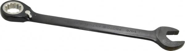 Proto - 1-1/8" 12 Point Combination Wrench - 15° Head Angle, 15-7/8" OAL, Steel, Black Chrome Finish - Benchmark Tooling