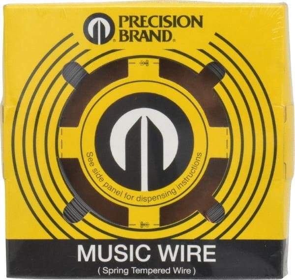 Value Collection - 14 Gage, 0.033 Inch Diameter x 344 Ft. Long, High Carbon Steel, Tempered Music Wire Coil - ASTM A228, 1 Lb. Shipping Weight - Benchmark Tooling