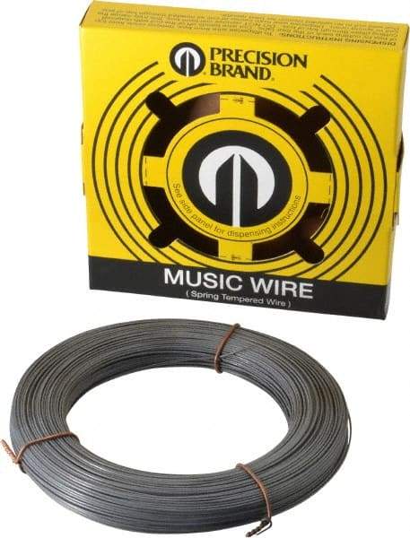 Value Collection - 15 Gage, 0.035 Inch Diameter x 306 Ft. Long, High Carbon Steel, Tempered Music Wire Coil - ASTM A228, 1 Lb. Shipping Weight - Benchmark Tooling