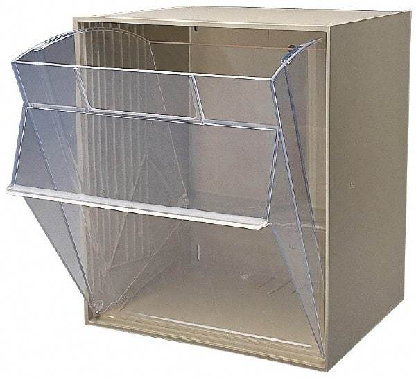 Quantum Storage - 11-13/16" Wide x 13-7/8" High x 11-7/8" Deep, Small Parts Tip Out Stacking Bin Organizer - Polystyrene Frame, 1 Compartments, 11-1/16" Wide x 13-5/8" High x 8-7/8" Deep Bin - Benchmark Tooling