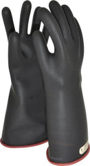 Salisbury by Honeywell - Class 1, Size L (9), 14" Long, Rubber Lineman's Glove - 7,500 AC Max Use Voltage, 10,000 AC Test Voltage, Black/Red, ASTM D120, IEC EN60903 - Benchmark Tooling