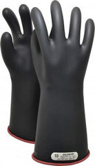 Salisbury by Honeywell - Class 1, Size XL (10), 14" Long, Rubber Lineman's Glove - 7,500 AC Max Use Voltage, 10,000 AC Test Voltage, Black/Red, ASTM D120, IEC EN60903 - Benchmark Tooling