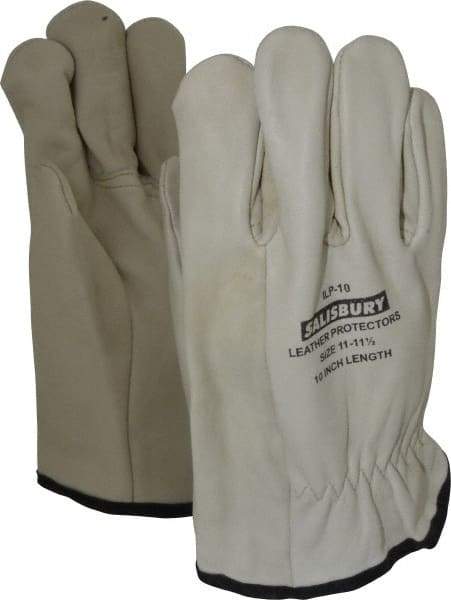 Salisbury by Honeywell - Size 2XL (11), 10" Long, Cowhide Leather Protector - Not for Electrical Protection (ASTM F696-02), Wear Over Rubber Insulating Gloves, ASTM F496 - Benchmark Tooling