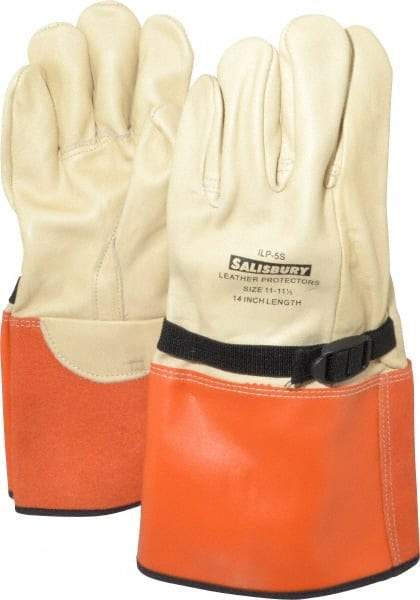 Salisbury by Honeywell - Size 2XL (11), 14" Long, Cowhide Leather Protector - Not for Electrical Protection (ASTM F696-02), Wear Over Rubber Insulating Gloves, ASTM F496 - Benchmark Tooling