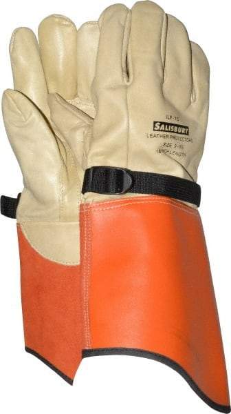 Salisbury by Honeywell - Class 0, Size L (9), 16" Long, Cowhide Leather Protector - Not for Electrical Protection (ASTM F696-02), Wear Over Rubber Insulating Gloves, ASTM F496 - Benchmark Tooling