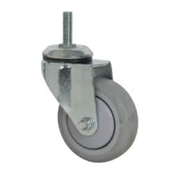 Value Collection - 4" Diam x 1-1/4" Wide x 5-13/32" OAH Stem Mount Swivel Caster - Polyurethane, 250 Lb Capacity, Ball Bearing, 1/2-13 x 1-1/2" Threaded Stem - Benchmark Tooling