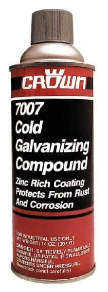 Crown - 13 oz Zinc Cold Galvanizing Compound - Comes in Aerosol, Food Grade - Benchmark Tooling