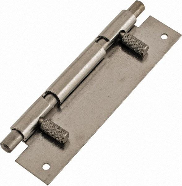 Made in USA - 4" Long x 1" Wide x 0.05" Thick, Keeper Hinge - Stainless Steel - Benchmark Tooling