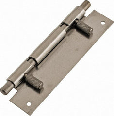 Made in USA - 4" Long x 1" Wide x 0.05" Thick, Keeper Hinge - Stainless Steel - Benchmark Tooling