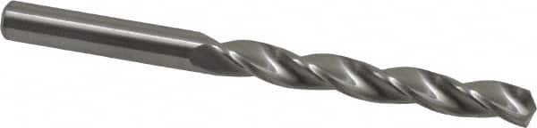 M.A. Ford - Letter E (1/4) 150° Solid Carbide Jobber Drill - Bright Finish, Right Hand Cut, Parabolic Flute, Straight Shank, 3-1/4" OAL, Standard Point - Benchmark Tooling
