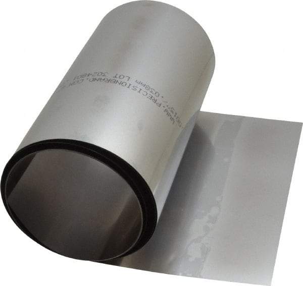 Made in USA - 100 Inch Long x 6 Inch Wide x 0.0015 Inch Thick, Roll Shim Stock - Steel - Benchmark Tooling