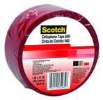 List 660 1" x 72 yds Light Duty Packaging Tape - Red - Benchmark Tooling