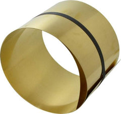 Made in USA - 100 Inch Long x 6 Inch Wide x 0.012 Inch Thick, Roll Shim Stock - Brass - Benchmark Tooling