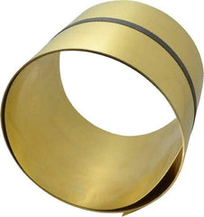 Made in USA - 100 Inch Long x 6 Inch Wide x 0.02 Inch Thick, Roll Shim Stock - Brass - Benchmark Tooling