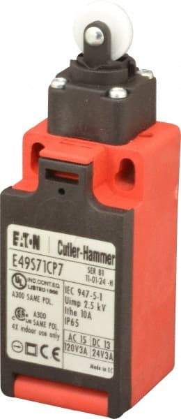 Eaton Cutler-Hammer - SPDT, NC/NO, 500 Volt, Screw Terminal, Roller Plunger Actuator, General Purpose Limit Switch - 4, 13, 4X, 6P NEMA Rating, IP65 IPR Rating, Screw Mount - Benchmark Tooling